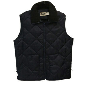 Marks Quilted Vest Mens Large Navy Blue Liner Size Large